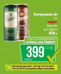 Coop Staropramen sör ajánlat