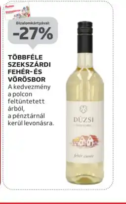 Auchan Szekszárdi Fehér- és Vörösbor ajánlat