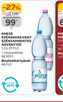 Auchan Emese szénsavas vagy szénsavmentes ásványvíz ajánlat