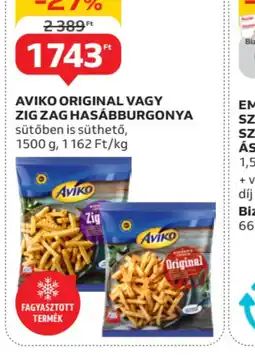 Auchan Aviko Original vagy Zig Zag hasábburgonya ajánlat
