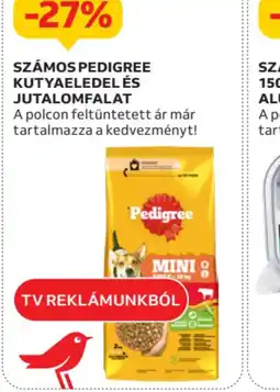 Auchan Számos Pedigree Kutyaeledel és Jutalomfalat ajánlat
