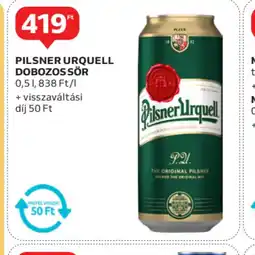Auchan Pilsner Urquell dobozos sör ajánlat