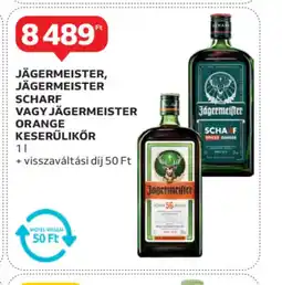 Auchan Jägermeister, Jägermeister Scharf vagy Jägermeister Orange Keserűlikőr ajánlat