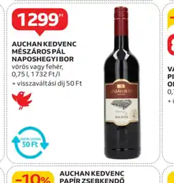 Auchan Auchan Kedvenc Mészáros Pál Naposhegyibor ajánlat