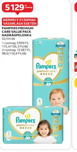 Auchan Pampers Premium Care Value Pack Nadrágpelenka ajánlat