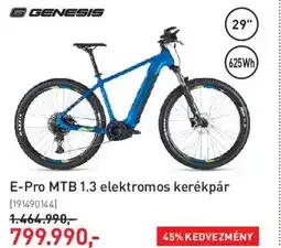 Intersport Genesis E-Pro MTB 1.3 elektromos kerékpár ajánlat