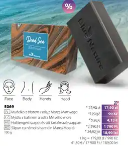 BetterStyle Blue Nature Holttengeri iszapot és sót tartalmazó szappan ajánlat