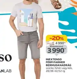 Auchan INEXTENSO Férfi farmer bermudanadrág ajánlat