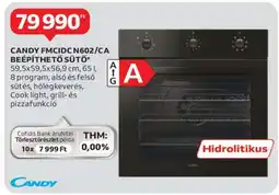 Auchan CANDY FMCIDC N602/CA BEÉPÍTHETŐ SÜTŐ ajánlat