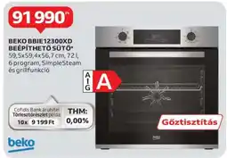 Auchan BEKO BBIE12300XD BEÉPÍTHETŐ SÜTŐ ajánlat