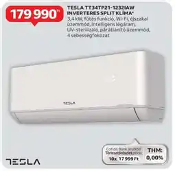 Auchan TESLA TT34TP21-1232IAW INVERTERES SPLIT KLÍMA ajánlat