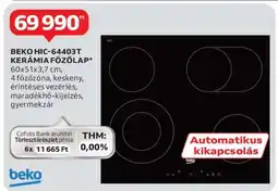 Auchan BEKO HIC-64403T KERÁMIA FŐZŐLAP ajánlat