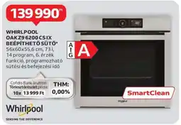 Auchan WHIRLPOOL OAKZ9 6200 CS IX Beépíthető Sütő ajánlat