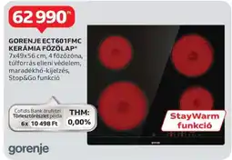 Auchan GORENJE ECT601FMC KERÁMIA FŐZŐLAP ajánlat