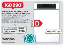 Auchan WHIRLPOOL WSBO3034PFX BEÉPÍTHETŐ MOSOGATÓGÉP ajánlat