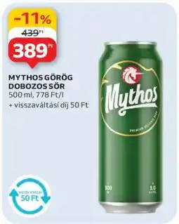 Auchan MYTHOS GÖRÖG DOBOZOS SÖR ajánlat