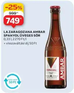 Auchan LA ZARAGOZANA AMBAR SPANYOL ÜVEGES SÖR ajánlat
