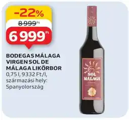 Auchan BODEGAS MÁLAGA VIRGEN SOL DE MÁLAGA LIKŐRBOR ajánlat