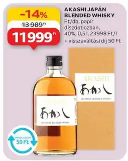 Auchan AKASHI JAPÁN BLENDED WHISKY ajánlat