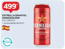 Auchan Estrella Spanyol Dobozos Sör ajánlat