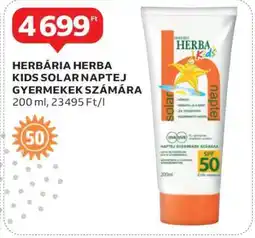 Auchan HERBÁRIA HERBA KIDS SOLAR NAPTEJ GYERMEKEK SZÁMÁRA ajánlat