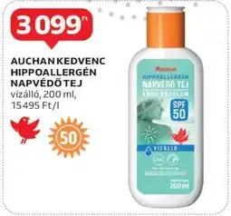 Auchan AUCHAN KEDVENC HIPPOALLERGÉN NAPVÉDŐ TEJ ajánlat