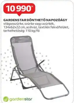 Auchan GARDENSTAR Dönthető Napozóágy ajánlat