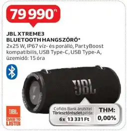 Auchan JBL Xtreme3 Bluetooth Hangszóró ajánlat