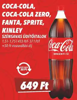 CBA Coca-Cola, Coca-Cola Zero, Fanta, Sprite, Kinley ajánlat