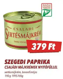 CBA Szegedi paprika családi májkrémek nyitófüllel ajánlat