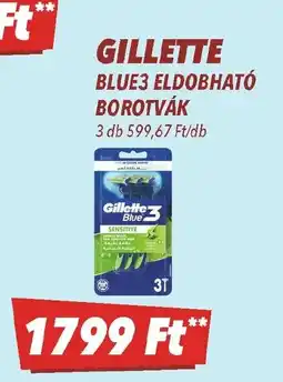 CBA Gillette Blue3 eldobható borotvák ajánlat