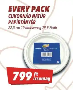 CBA Every Pack cukornád natúr papírtányér ajánlat