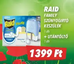 CBA Raid Family szúnyogirtó készülék + utántöltő ajánlat