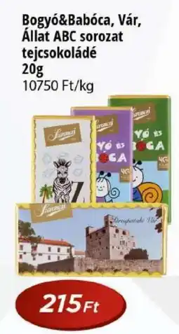 Real Bogyó&Babóca, Vár, Állat ABC sorozat tejcsokoládé ajánlat