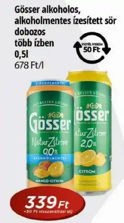 Real Gösser alkoholos, alkoholmentes ízesített sör dobozos ajánlat