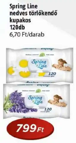 Real Spring Line nedves törlőkendő kupakos ajánlat