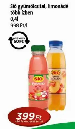Real Sió gyümölcsital, limonádé ajánlat