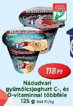 Real Nádudvari gyümölcsjoghurt C-, és D-vitaminnal ajánlat