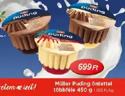 Real Müller Puding Müller Puding öntettel többféle 450 g 1553 Ft/kg ajánlat