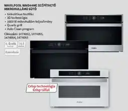 Media Markt Whirlpool wmd44me beépíthető mikrohullámú sütő ajánlat