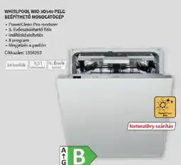 Media Markt Whirlpool wio 30540 pelg beépíthető mosogatógép ajánlat