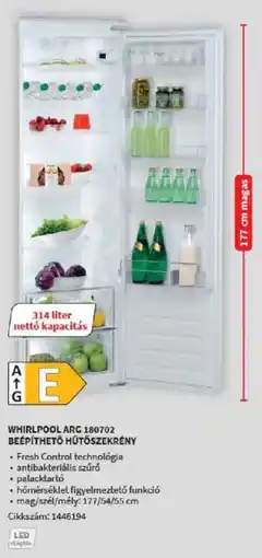Media Markt Whirlpool arg 180702 beépíthető hűtőszekrény ajánlat