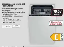 Media Markt Beko bdis38120q beépíthető mosogatógép ajánlat