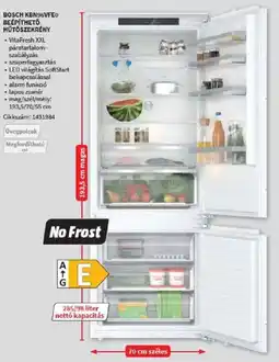 Media Markt Bosch kbn96vfe0 beépíthető hűtőszekrény ajánlat