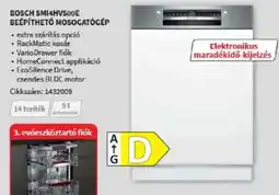 Media Markt Bosch smi4hvs00e beépíthető mosogatógép ajánlat