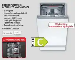 Media Markt Bosch spv4emx24e beépíthető mosogatógép ajánlat