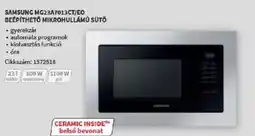 Media Markt Samsung mg23a7013ct/eo beépíthető mikrohullámú sütő ajánlat