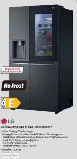 Media Markt Lg gsxv80pzle side by side hűtőszekrény ajánlat