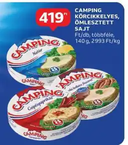 Auchan CAMPING KÖRCIKKELYES, ÖMLESZTETT SAJT ajánlat