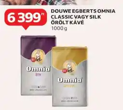 Auchan Douwe Egberts Omnia Classic vagy Silk őrölt kávé ajánlat